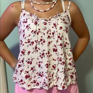Hollister flower tank top🌹🌹